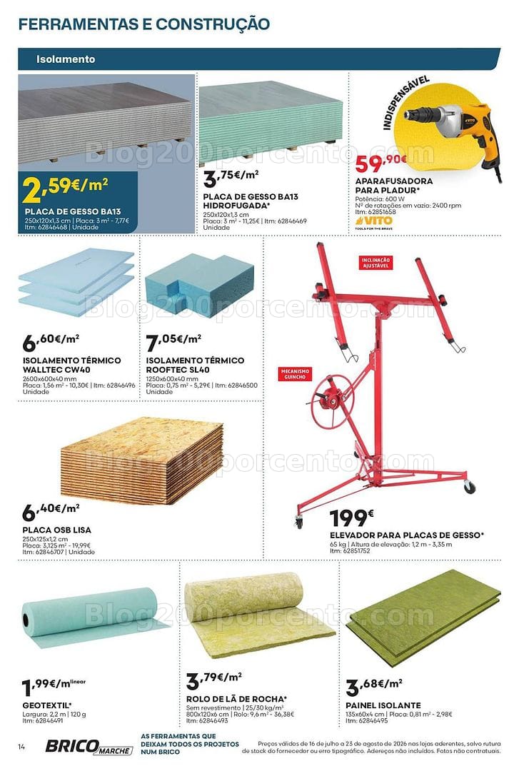 Antevisão Folheto BRICOMARCHÉ Promoções de 16 julho a 23 agosto